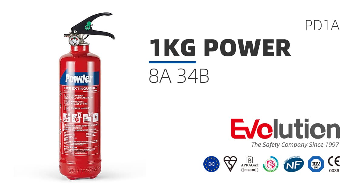 1KG ABC Powder Fire Extinguisher - EvolutionFire